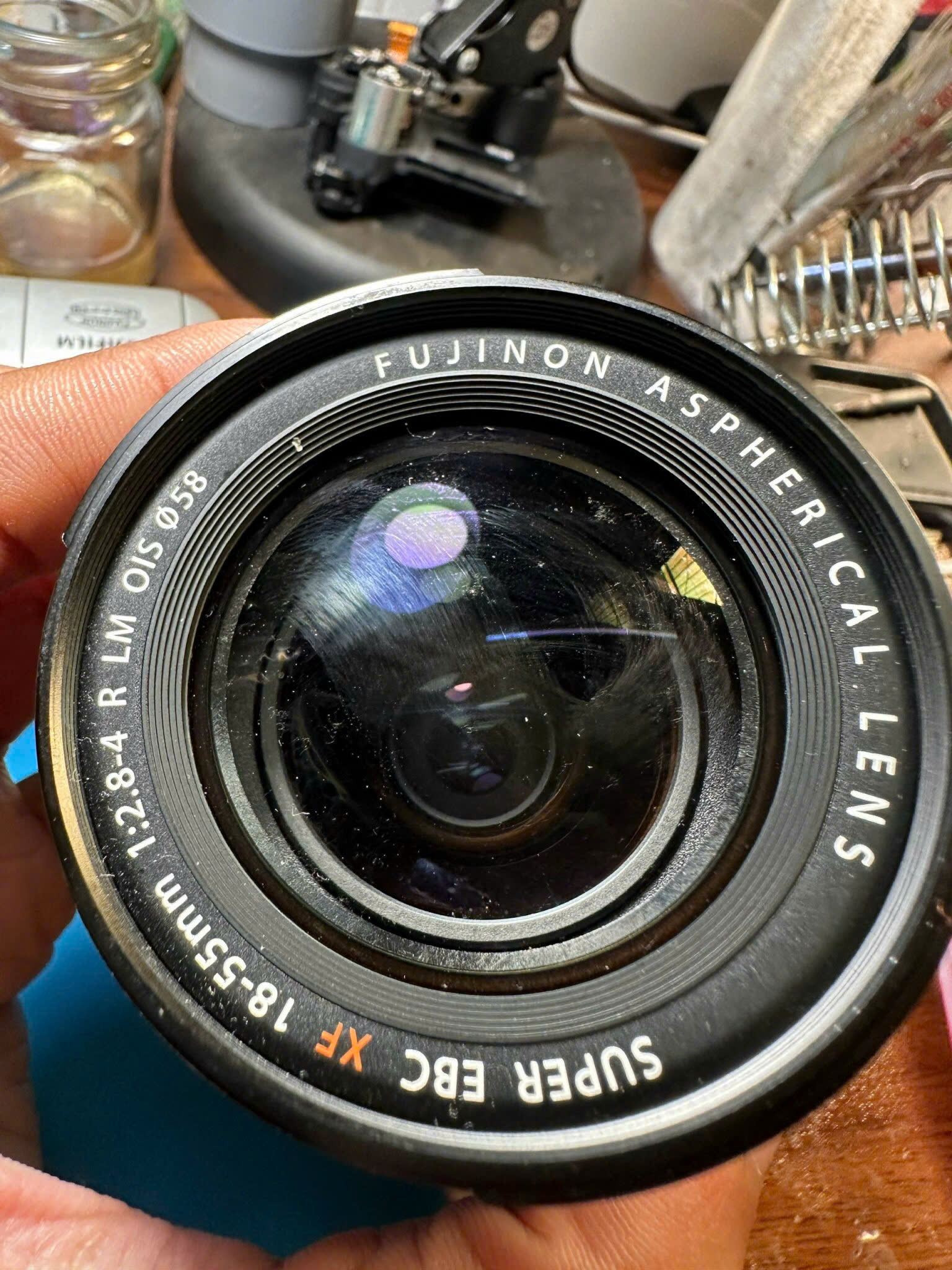 Vệ sinh lens Fujifilm 18-55mm